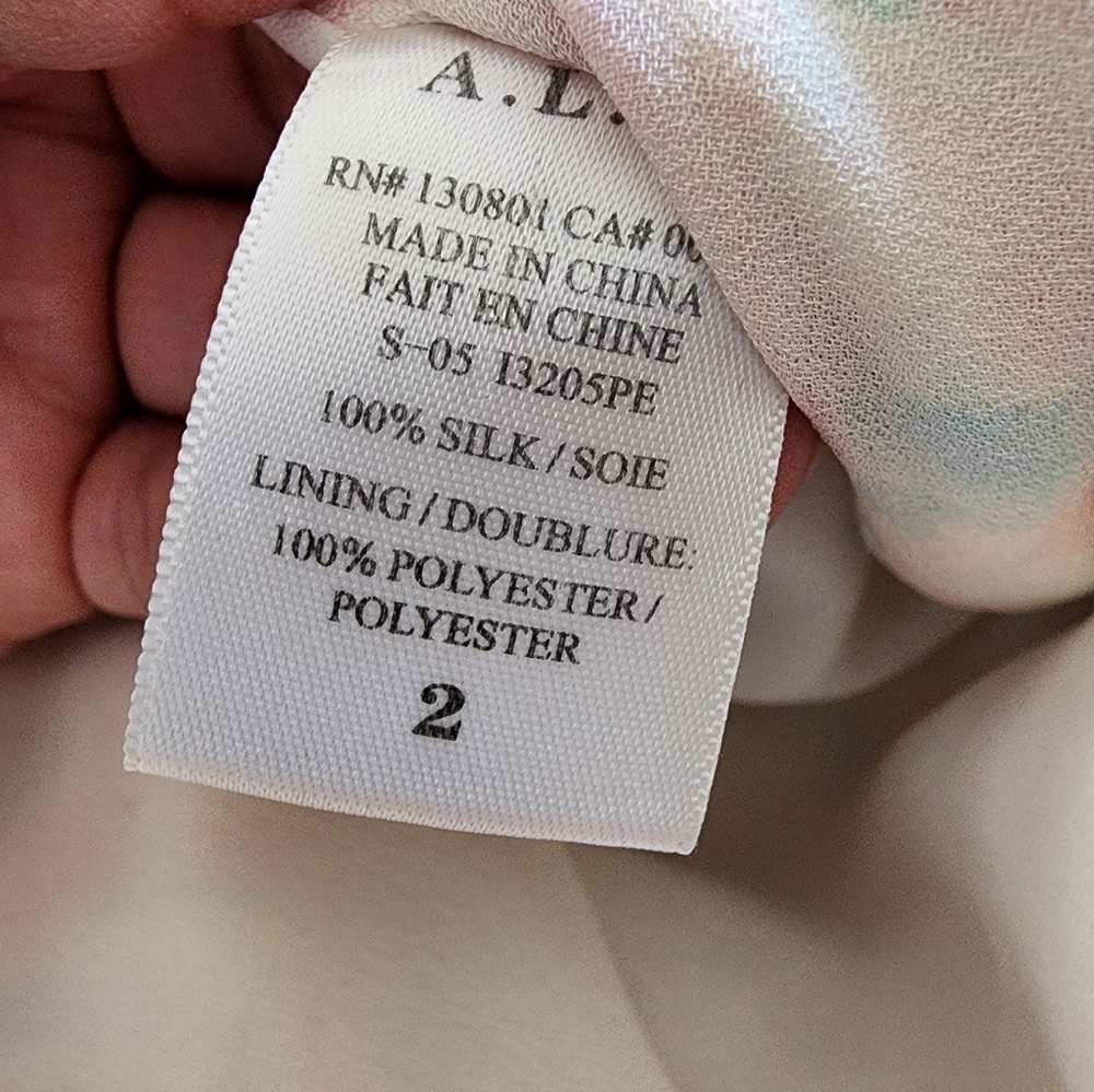 A.L.C SILK PASTEL maxi Skirt Size 2 - Picture 9 of 9